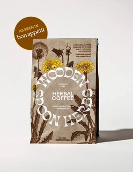 Wooden Spoon Herbs Herbal Coffee, caffeine-free adaptogenic coffee alternative from Asheville herbalist Lauren Haynes
