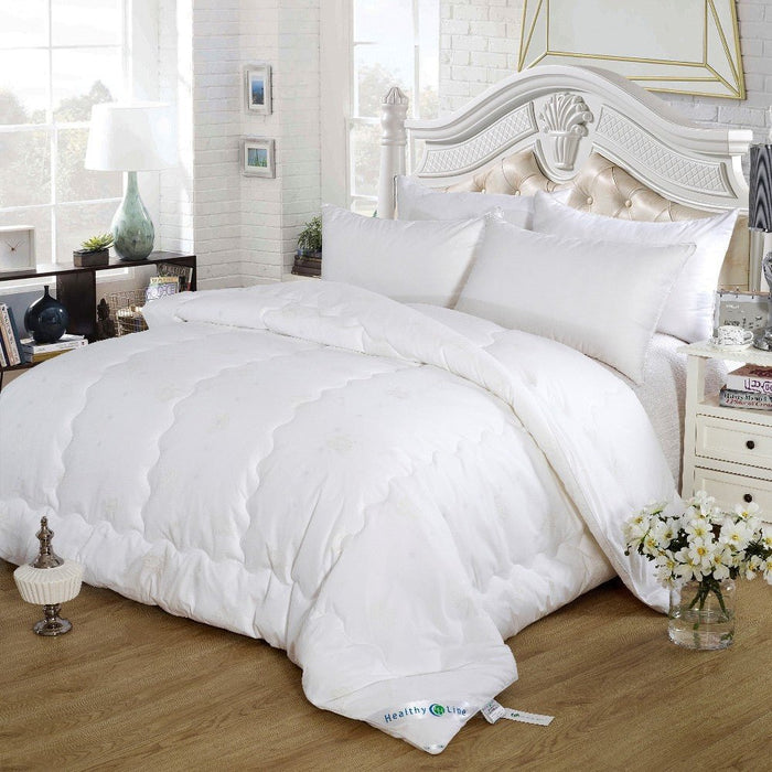 HealthyLine Tourmaline Magnetic Energy Cashmere Comforter for restorative sleep and gemstone therapy