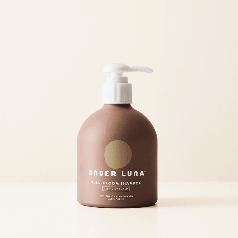 Under Luna Tulsi Bloom Shampoo with tulsi, rosemary, and horsetail from the Pacific Northwest