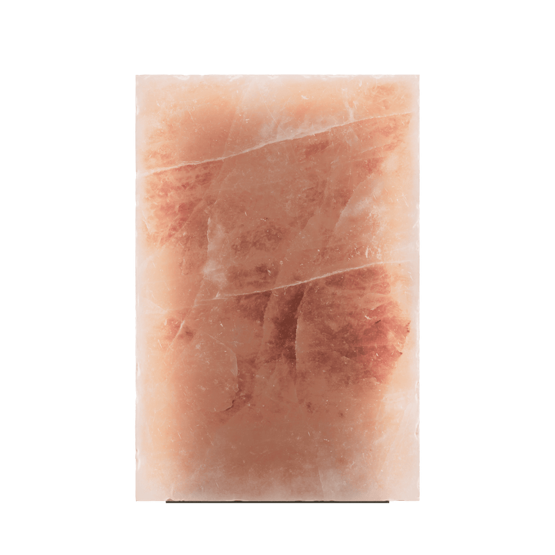 Walden Salt Lamp in Himalayan salt crystal, creating warm amber light for meditation and stillness