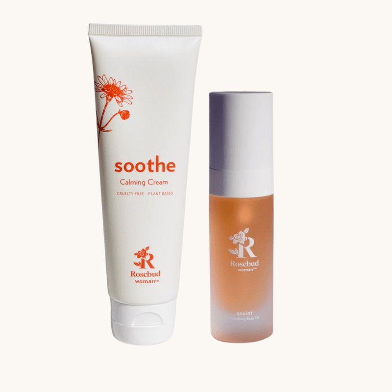 Rosebud Woman Skin Saviors set, OBGYN-approved intimate and body wellness products
