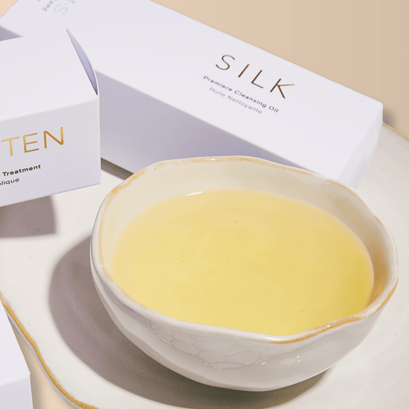 Silk Cleansing Oil in a bowl on msskincare.co