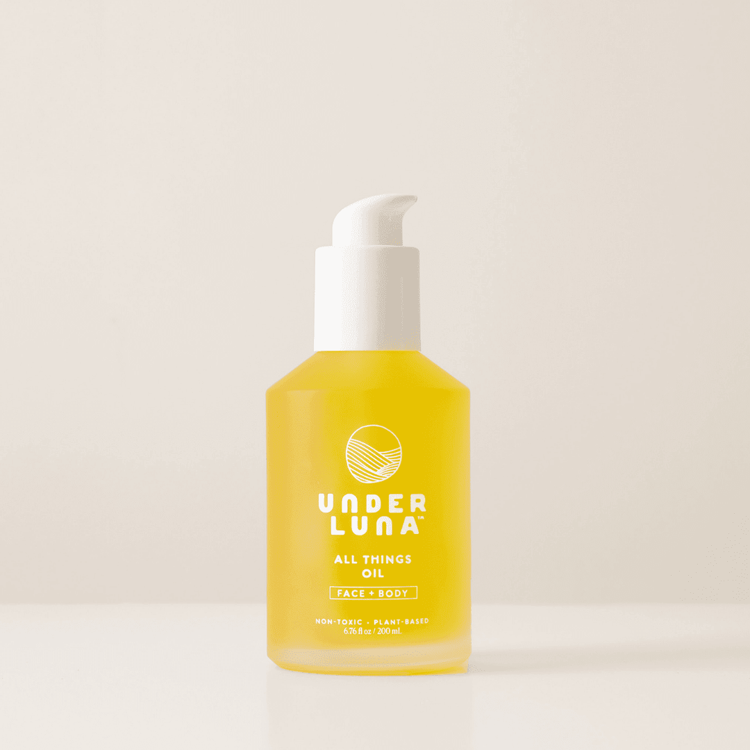 Under Luna All Things Face and Body Oil, lightweight non-comedogenic botanical oil for face and body
