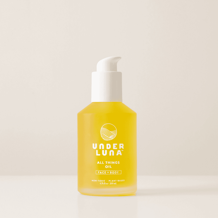 Under Luna All Things Face and Body Oil, lightweight non-comedogenic botanical oil for face and body