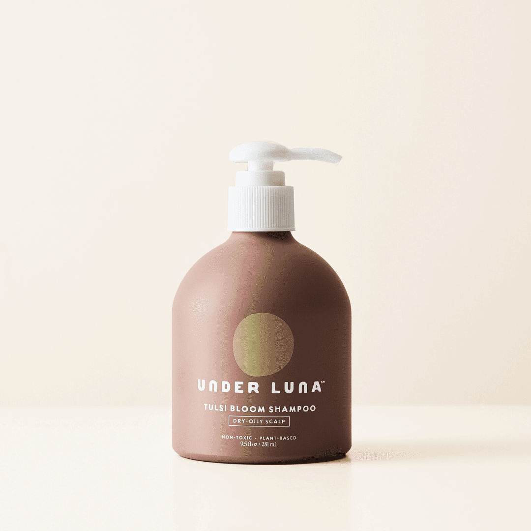 Under Luna Tulsi Bloom Shampoo with tulsi, rosemary, and horsetail from the Pacific Northwest