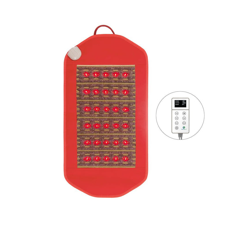 HealthyLine Amethyst Legacy PEMF Mat combining far-infrared heat, PEMF, and gemstone therapy