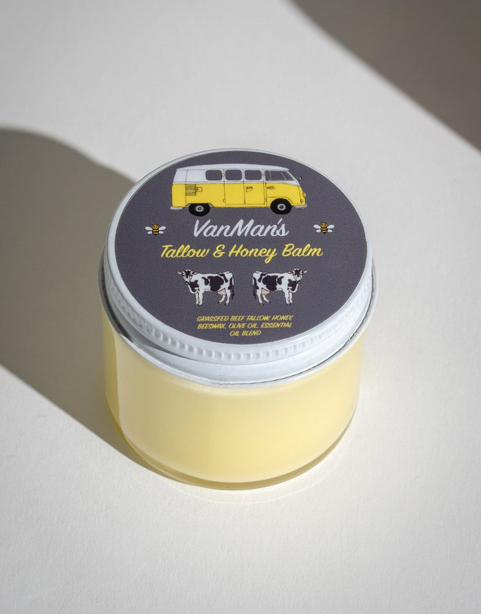 VanMan Tallow and Honey Face Balm, edible-grade skincare with no synthetic fillers