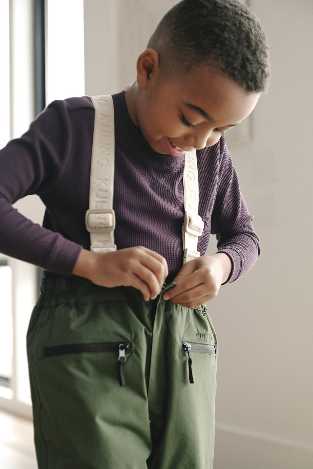 Cozy Earth Children's Bamboo Waffle Knit Base Layer Long Sleeve - Last Chance