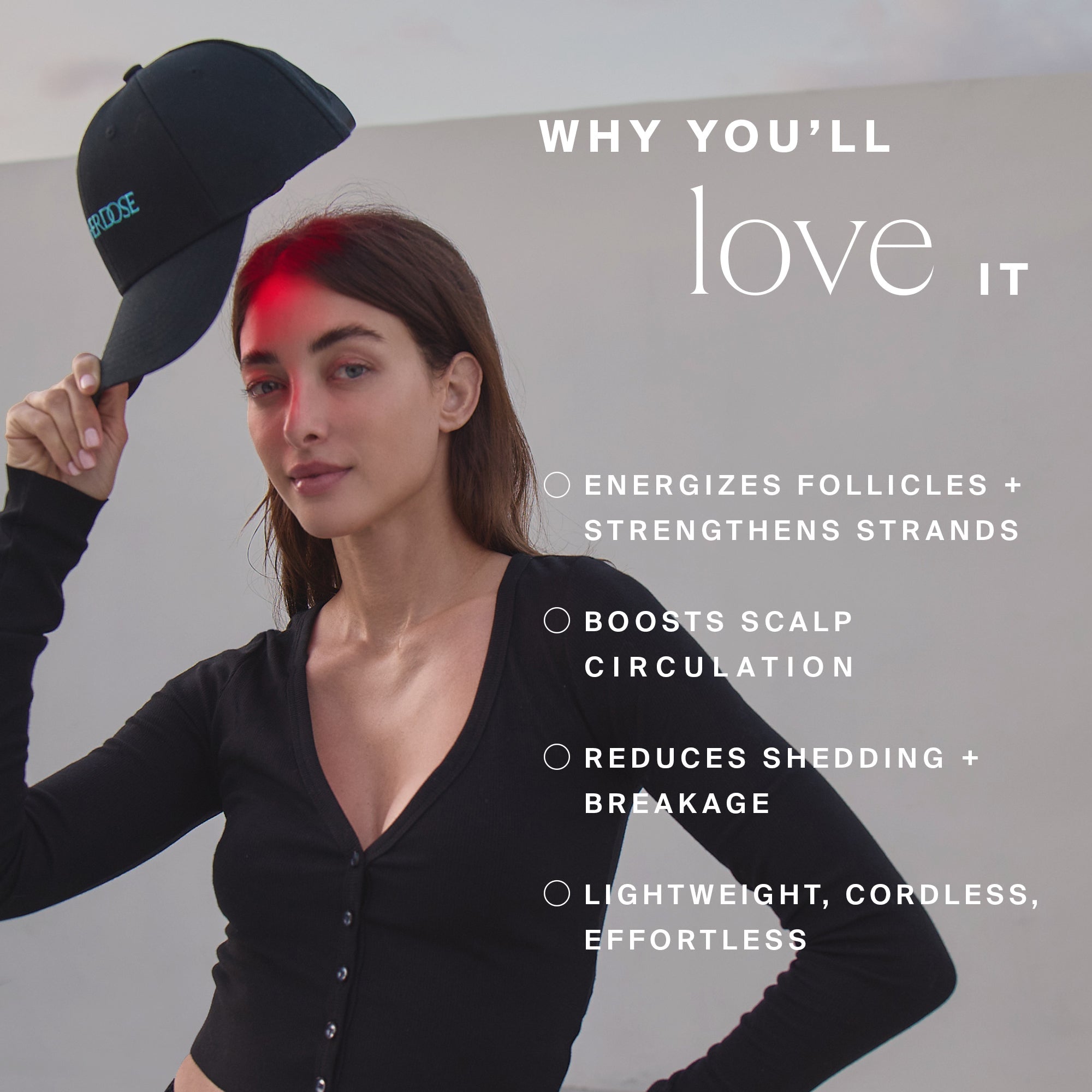 Sombrero de luz roja