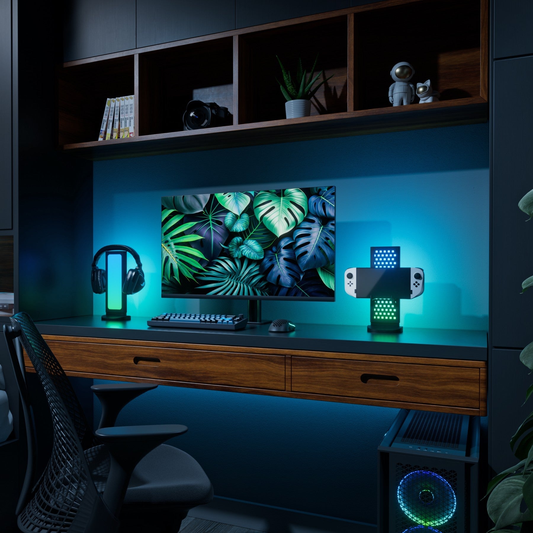 Nanoleaf Shop USA Pegboard Desk Dock (Black)