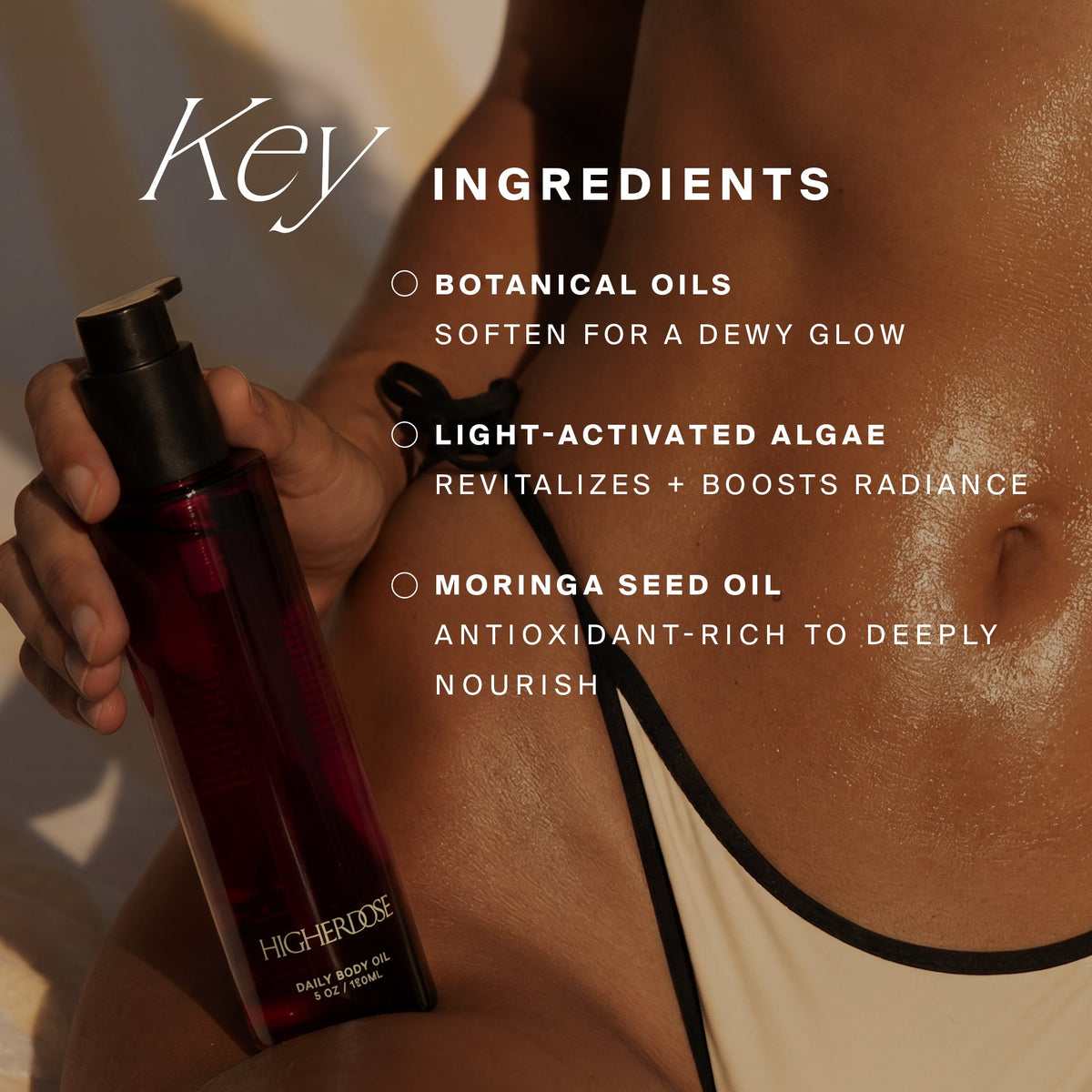 HigherDOSE Daily Body Oil for mood and connection support