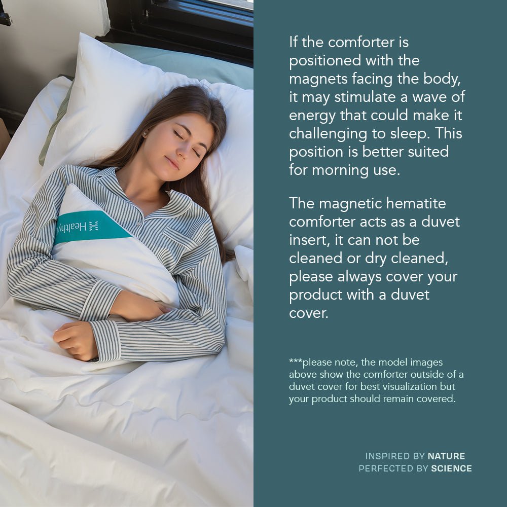 HealthyLine Tourmaline Magnetic Hematite Energy Comforter | Silk