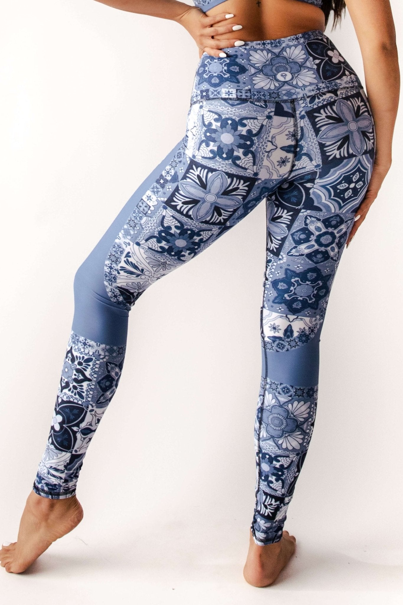 Yoga Democracy YD Legging - Mosaic In Blue