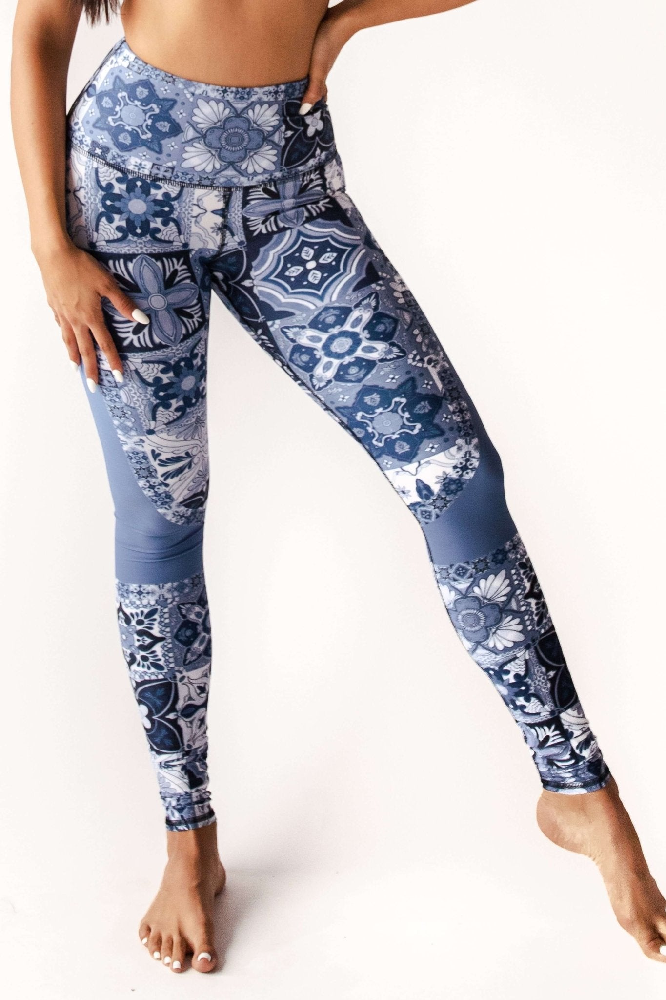 Yoga Democracy YD Legging - Mosaic In Blue