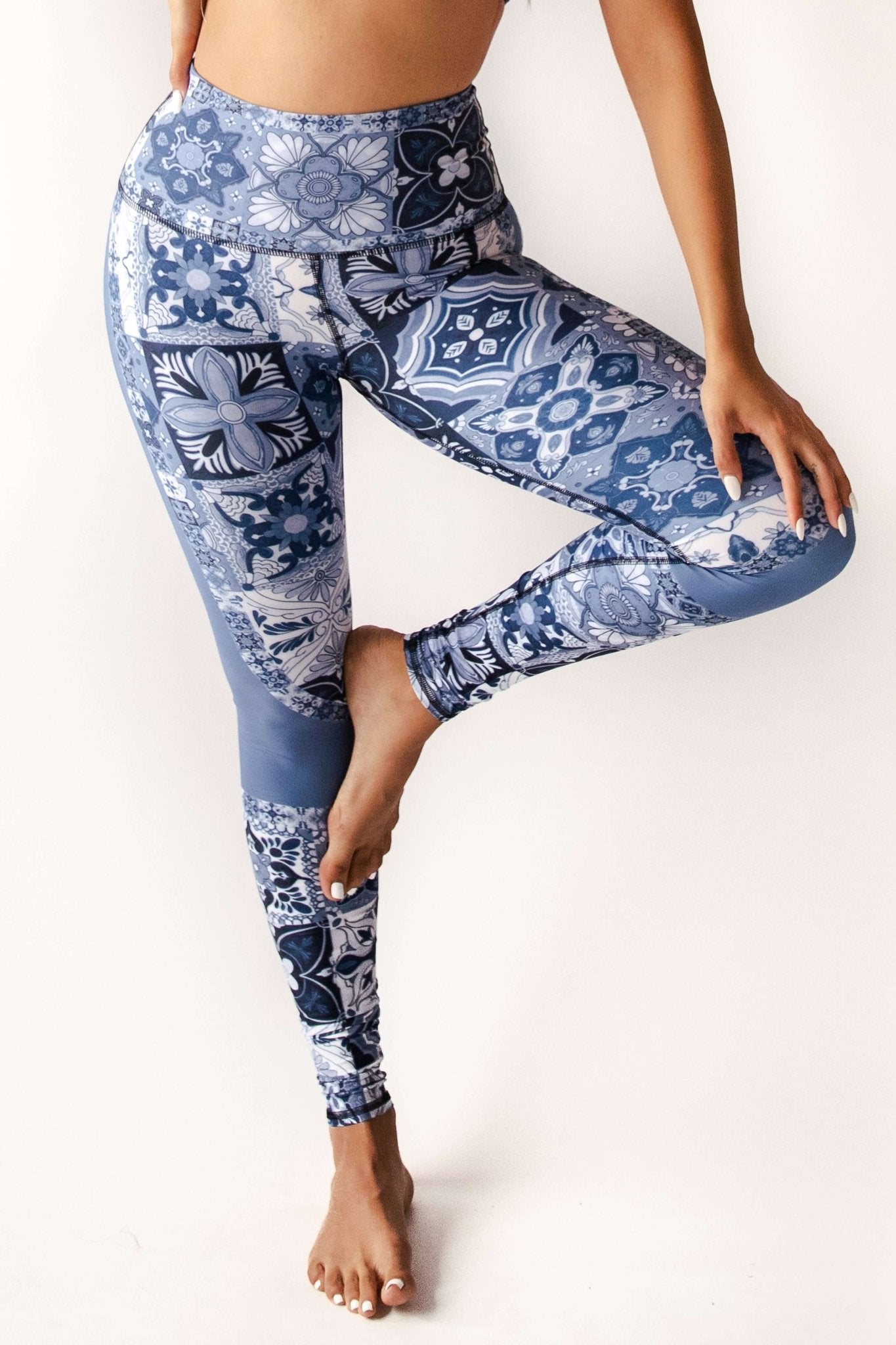 Yoga Democracy YD Legging - Mosaic In Blue