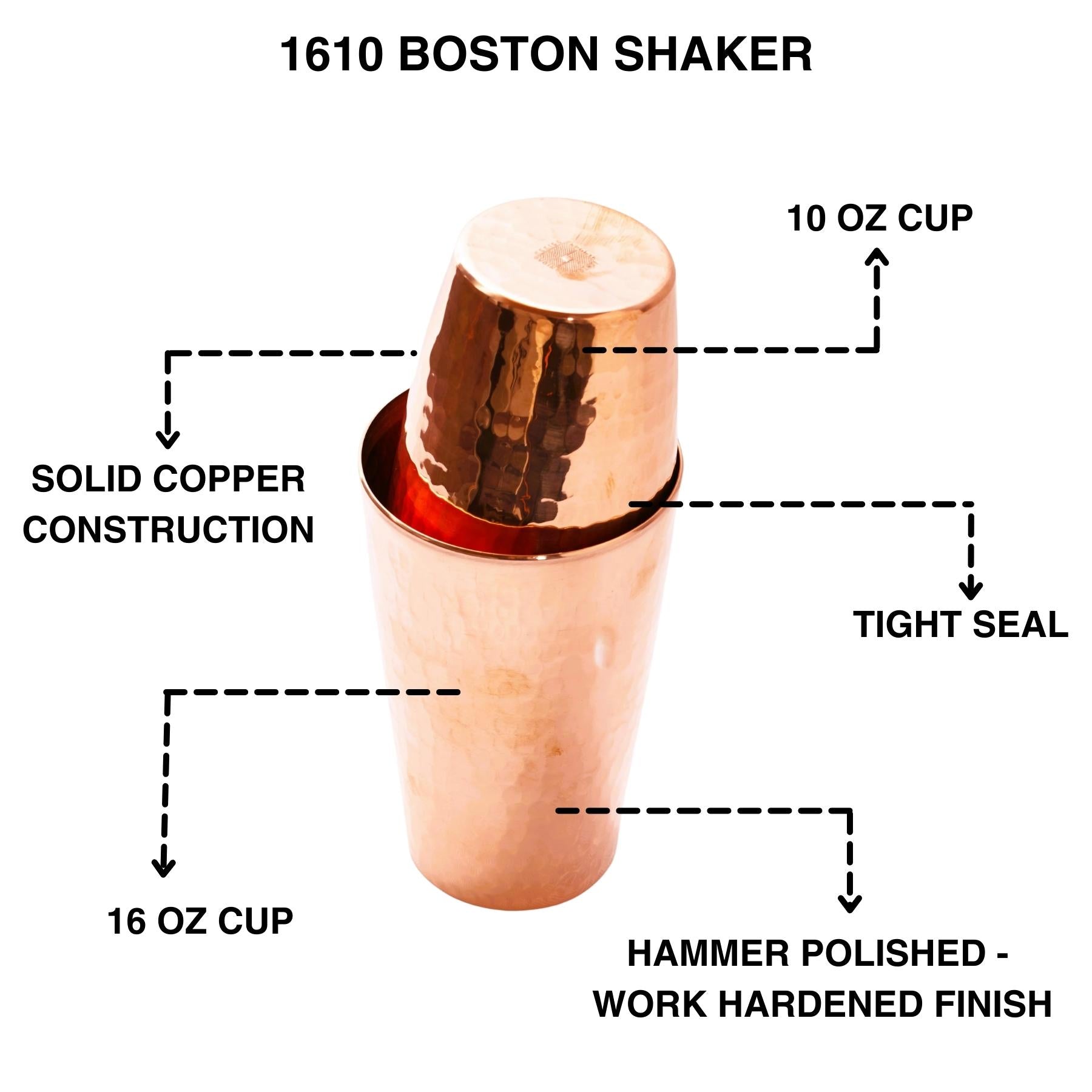 Sertodo 1610 Copper Boston Shaker