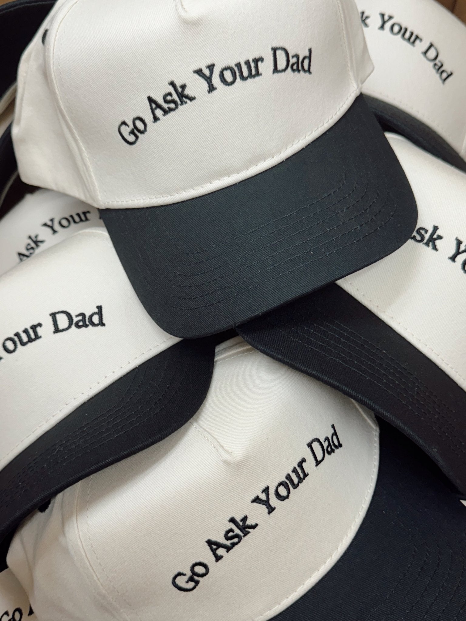 KenzKustomz Go Ask Your Dad. Vintage Trucker Hat