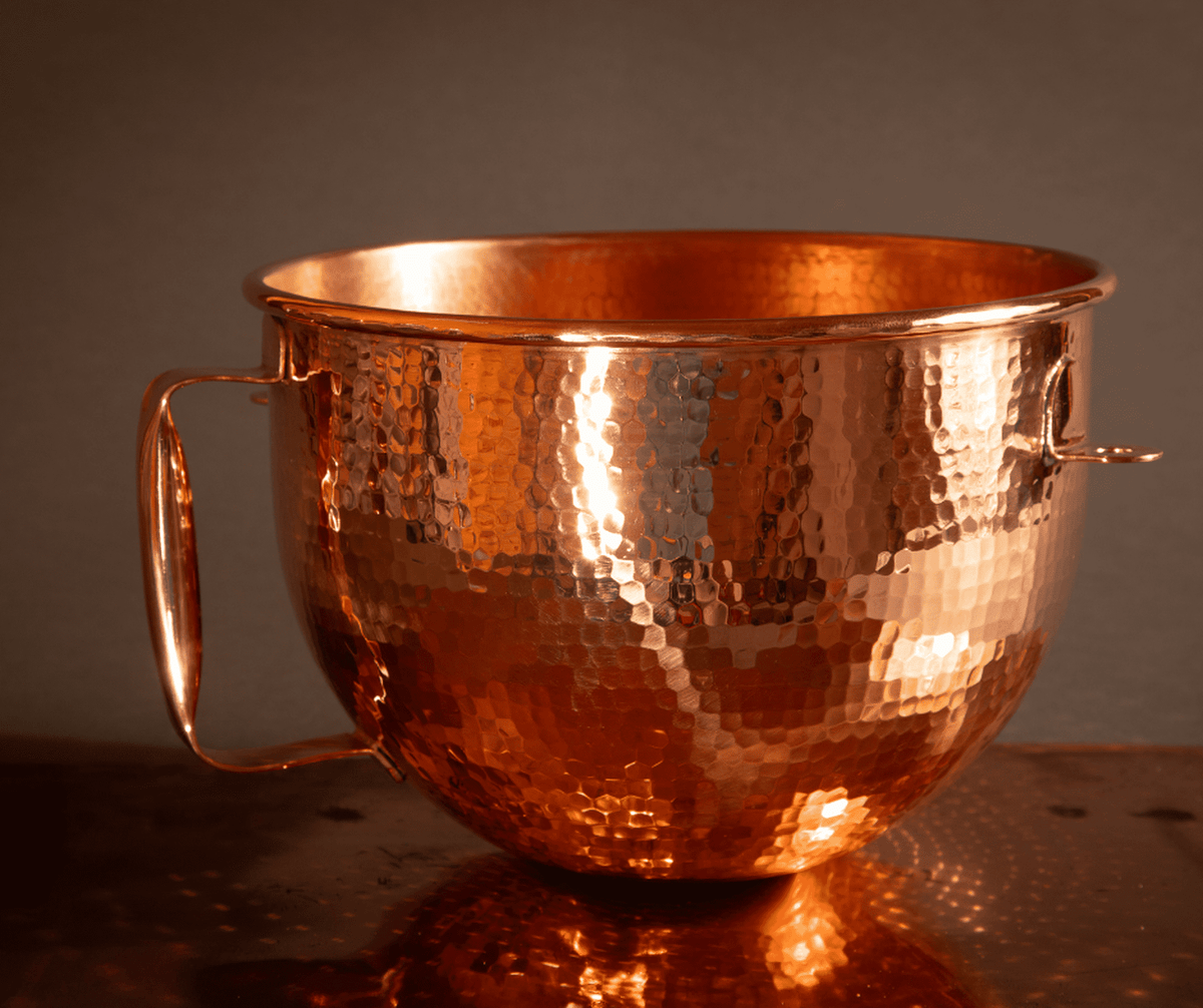 Copper Mixing Bowl for KitchenAid Lift Stand Mixers - fits most 5, 6, 7, and 8 quart Mixer models