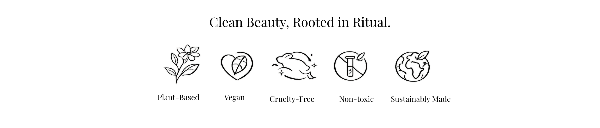 Brand values symbols for M.S Skincare