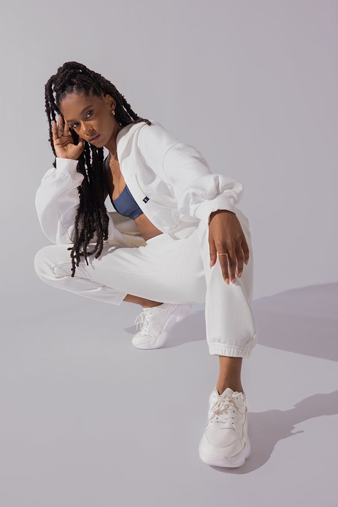 POPFLEX® Cloud Rollover Sweatpant - White