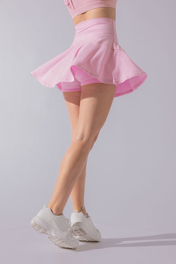 POPFLEX® Crisscross Hourglass® Twirl Skort - Bubblegum