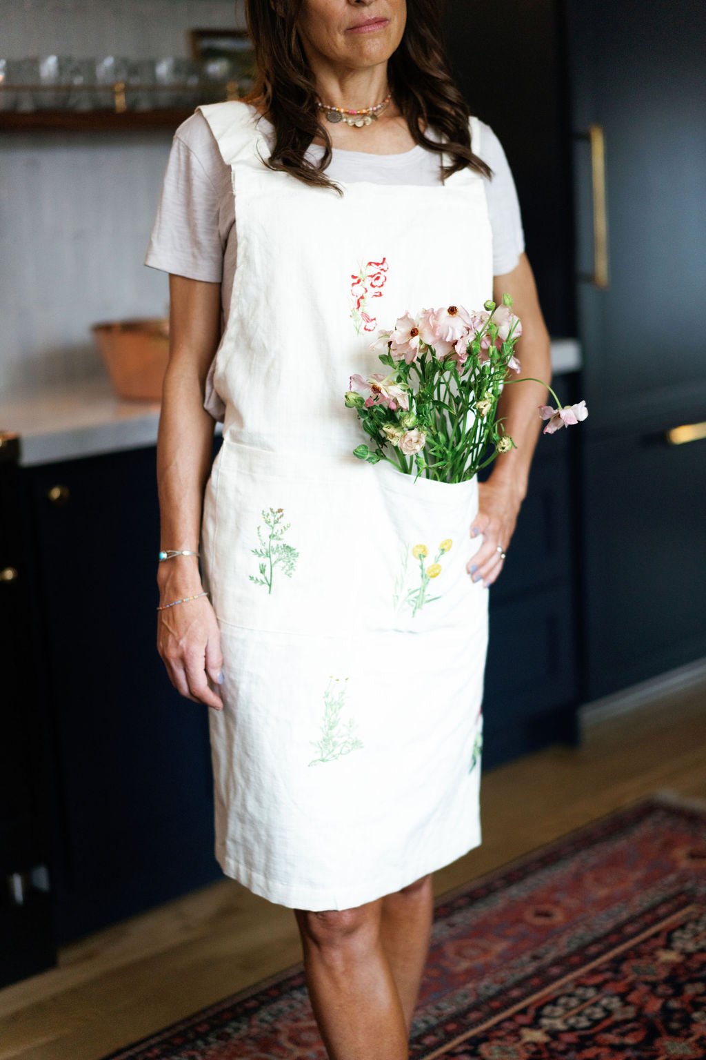 Galley & Fen Botanical Embroidered Apron