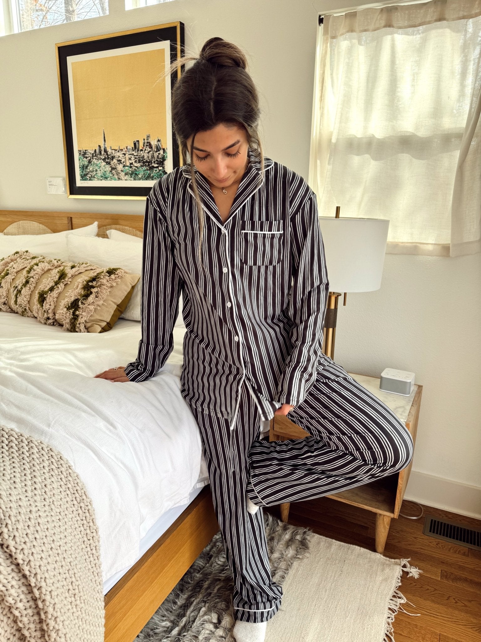 KenzKustomz Black Stripe Pajama Set