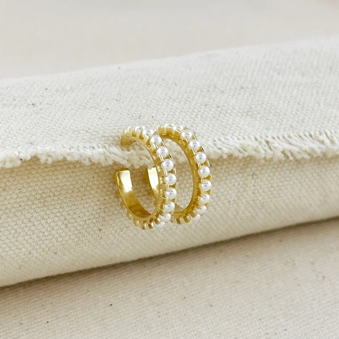 Rand Designs Bella Pearl Hoop Earring