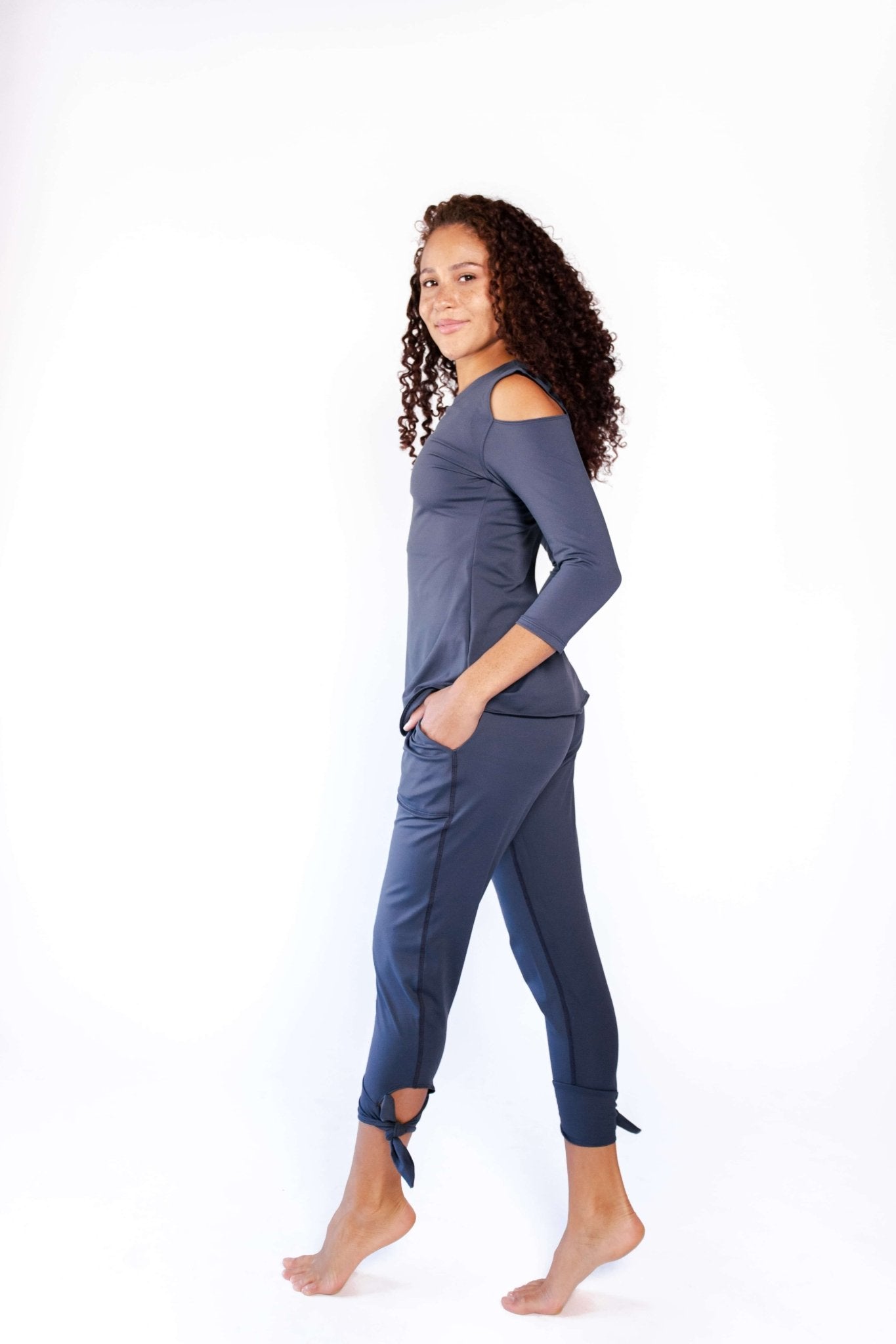 Yoga Democracy Open Shoulder Top - Nocturnal