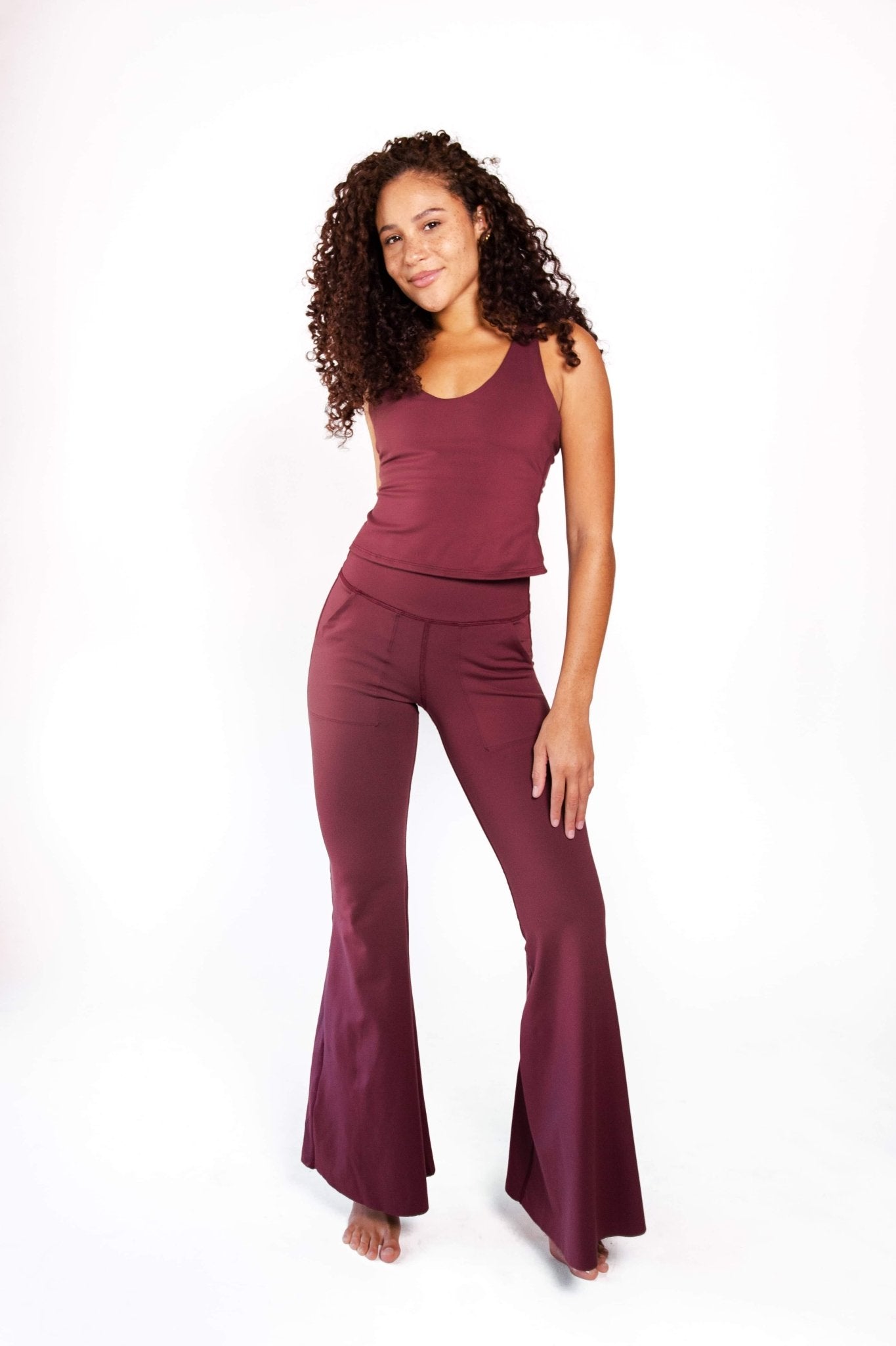 Yoga Democracy Vitality Tank - Maroon