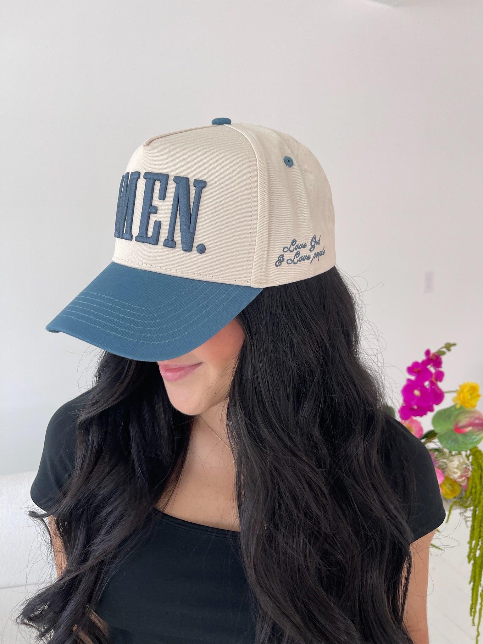 KenzKustomz AMEN. - Slate Blue Vintage Trucker Hat