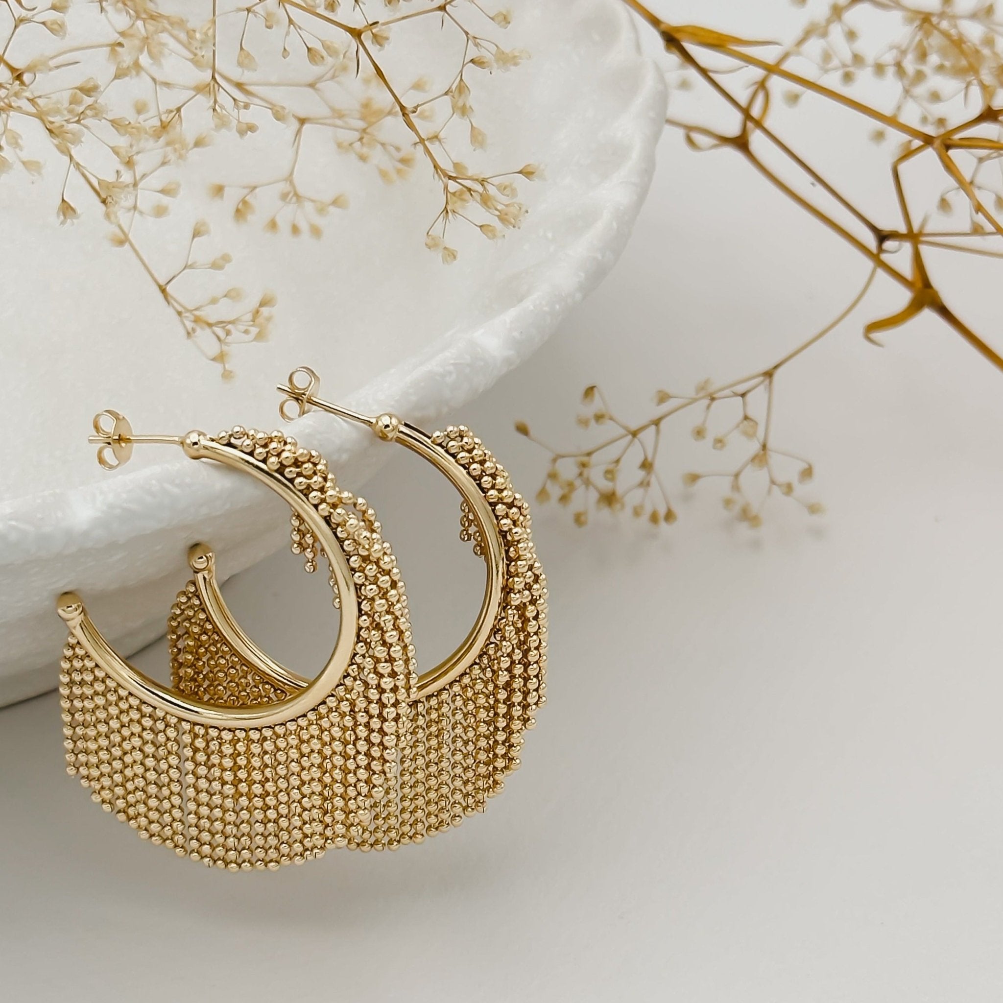 Rand Designs Fergie Beaded Hoop Earring