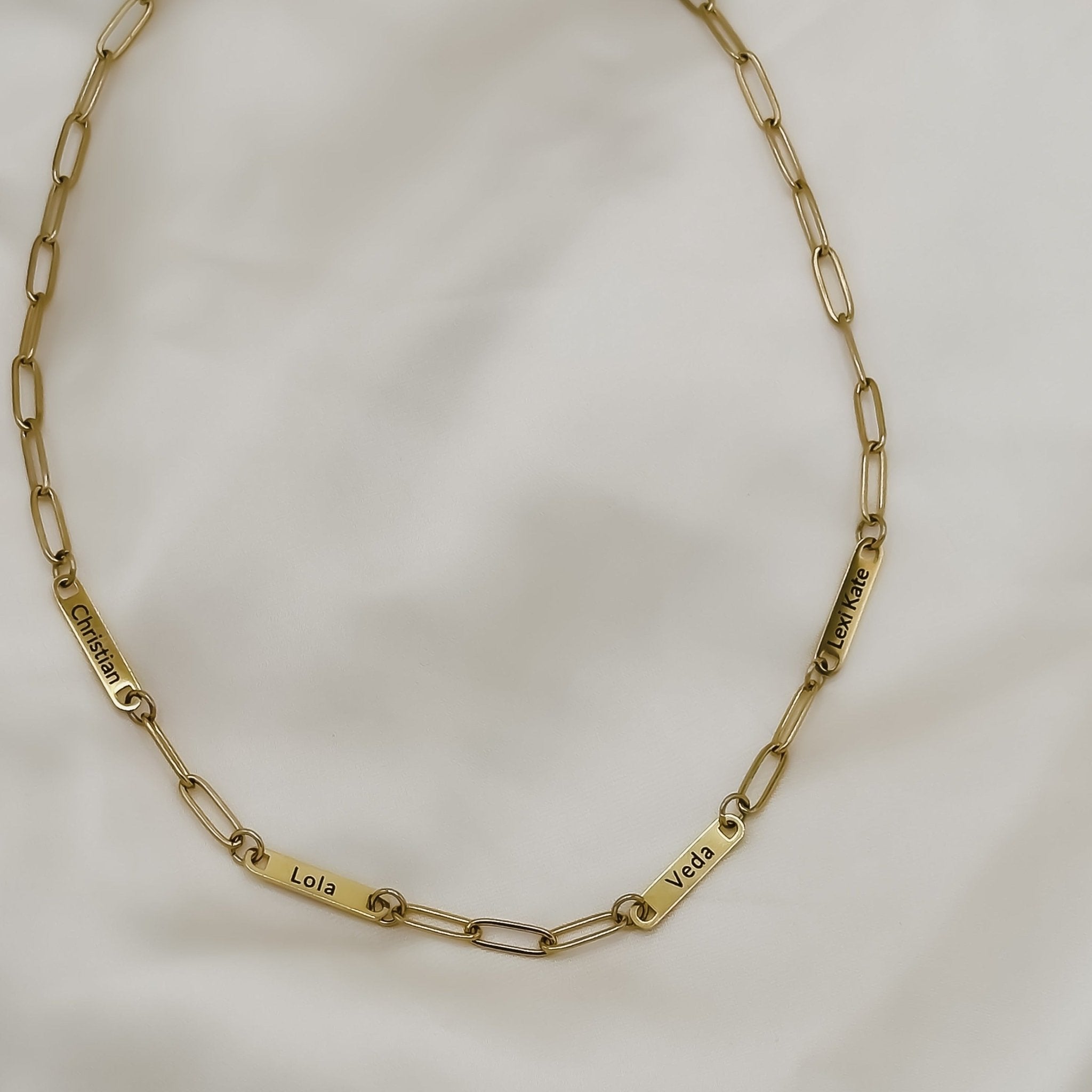 Rand Designs Custom Engraved Bar Paperclip Necklace