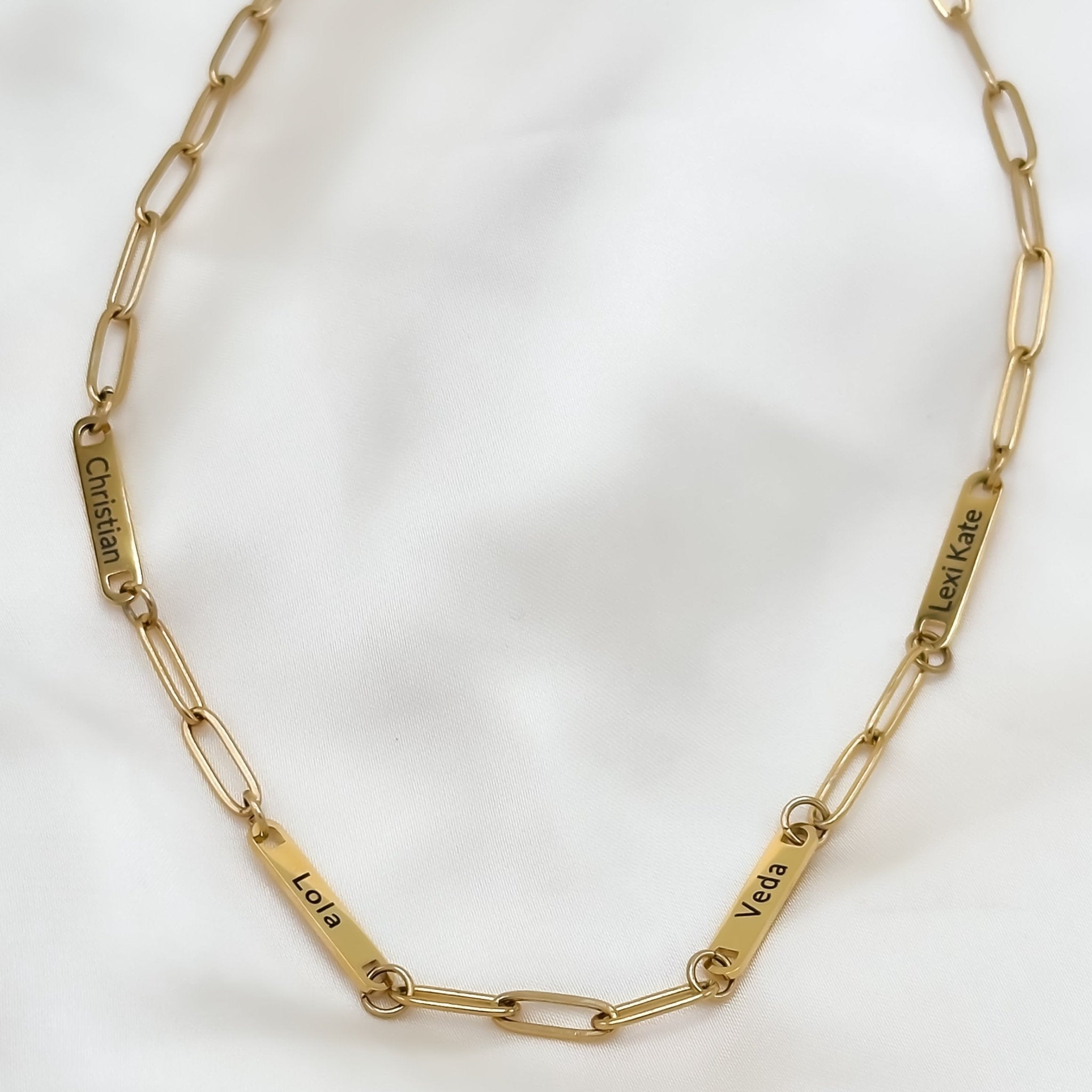 Rand Designs Custom Engraved Bar Paperclip Necklace