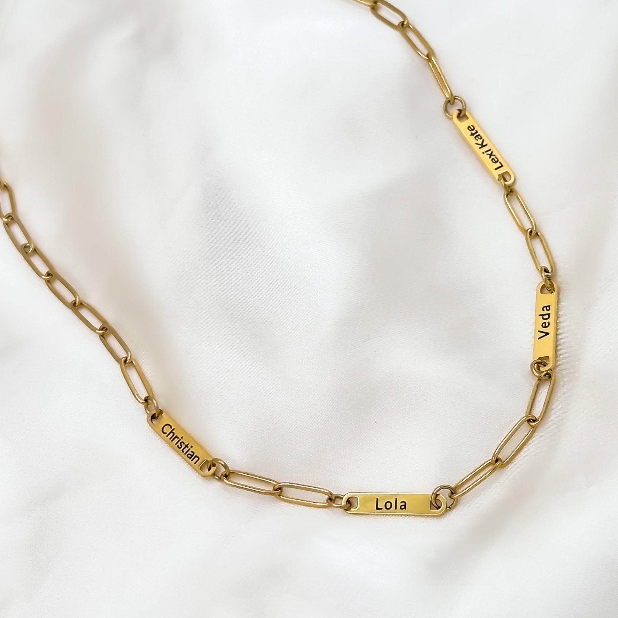 Rand Designs Custom Engraved Bar Paperclip Necklace