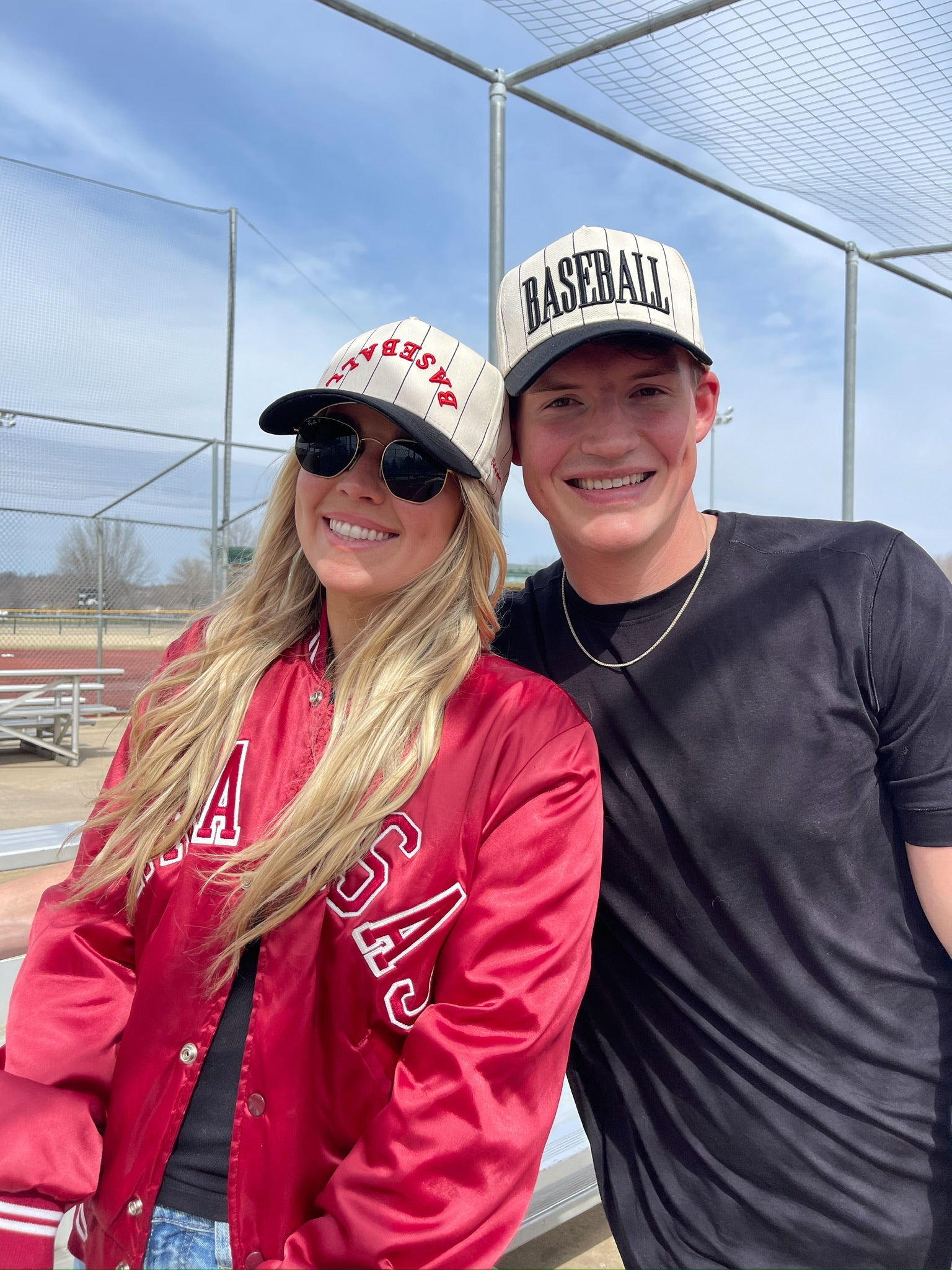 KenzKustomz BASEBALL - Red on Black Stripe Vintage Hat