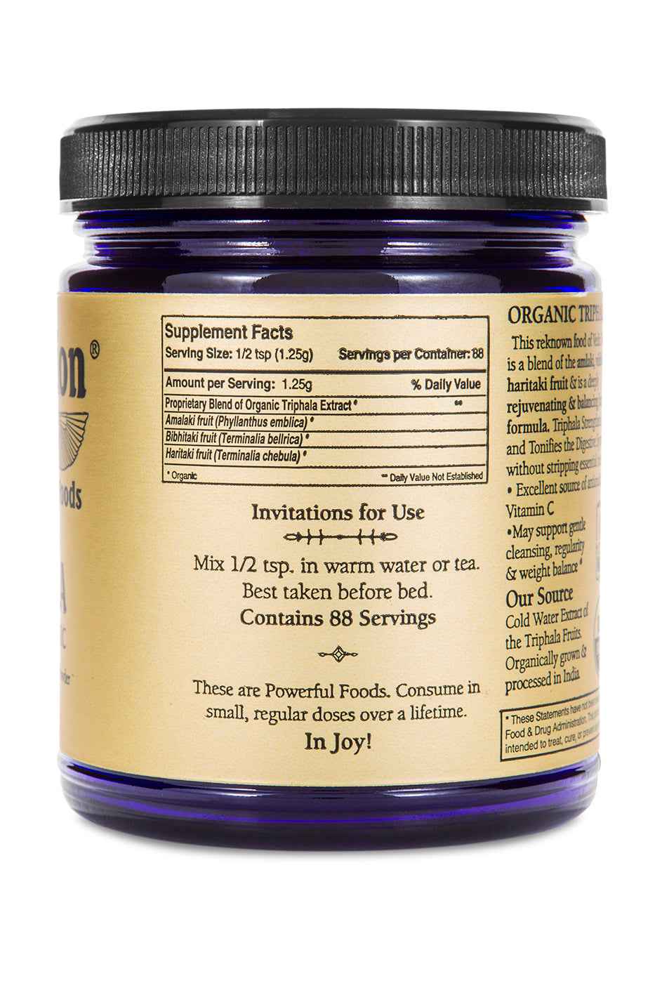 Triphala (Organic Cold Water Extract Powder)