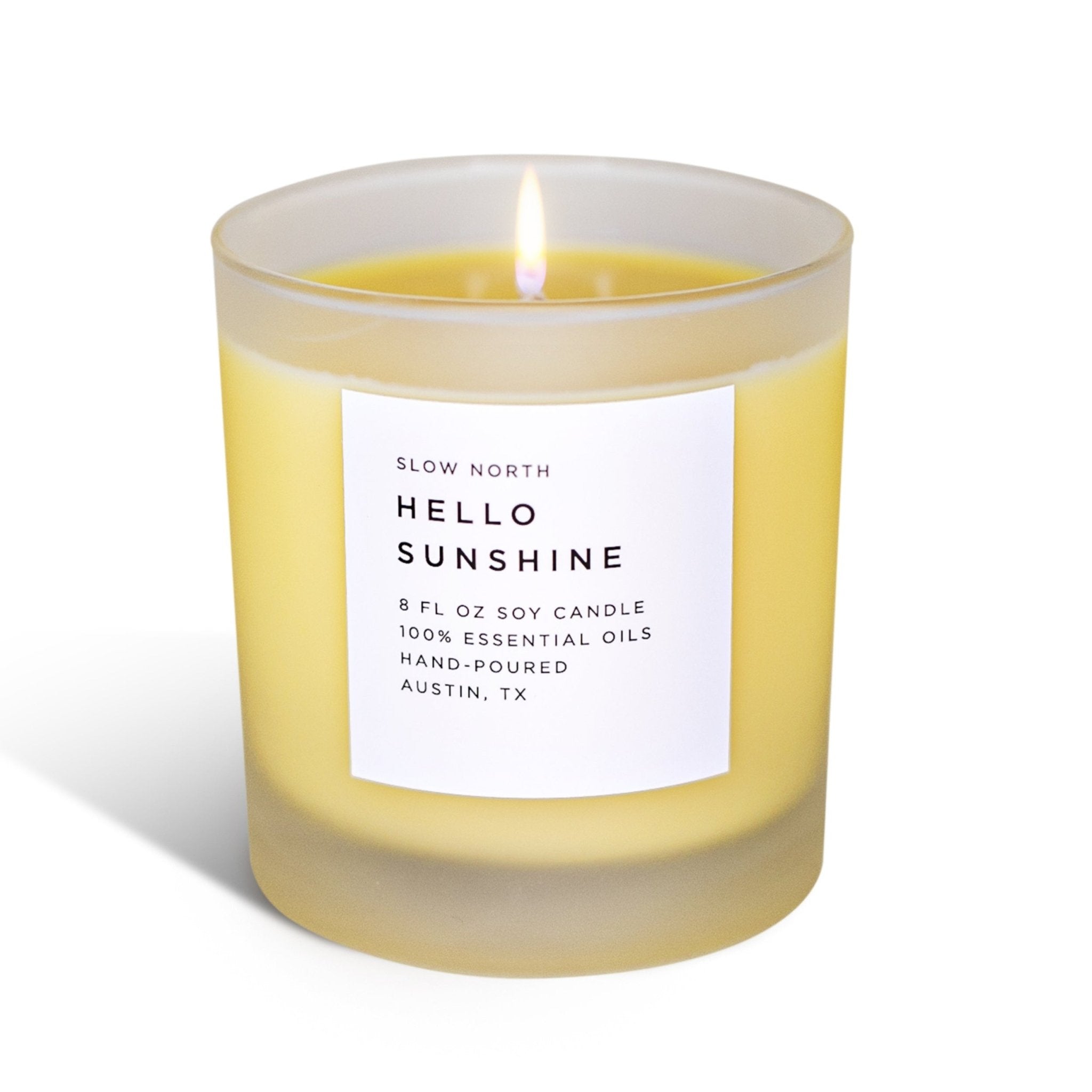 Slow North Hello Sunshine - Signature Candle (Grapefruit + Geranium + Lime)