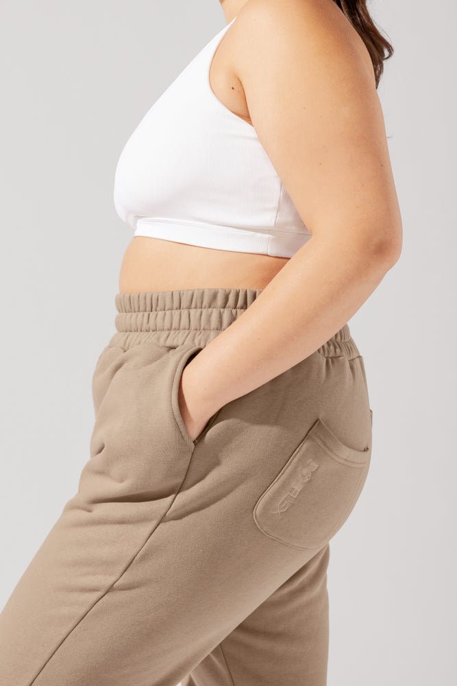 POPFLEX® Cloud Rollover Sweatpant - Milk Tea