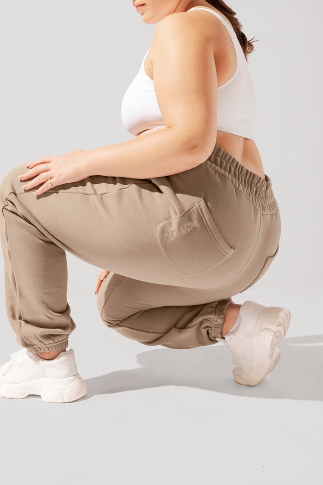 POPFLEX® Cloud Rollover Sweatpant - Milk Tea