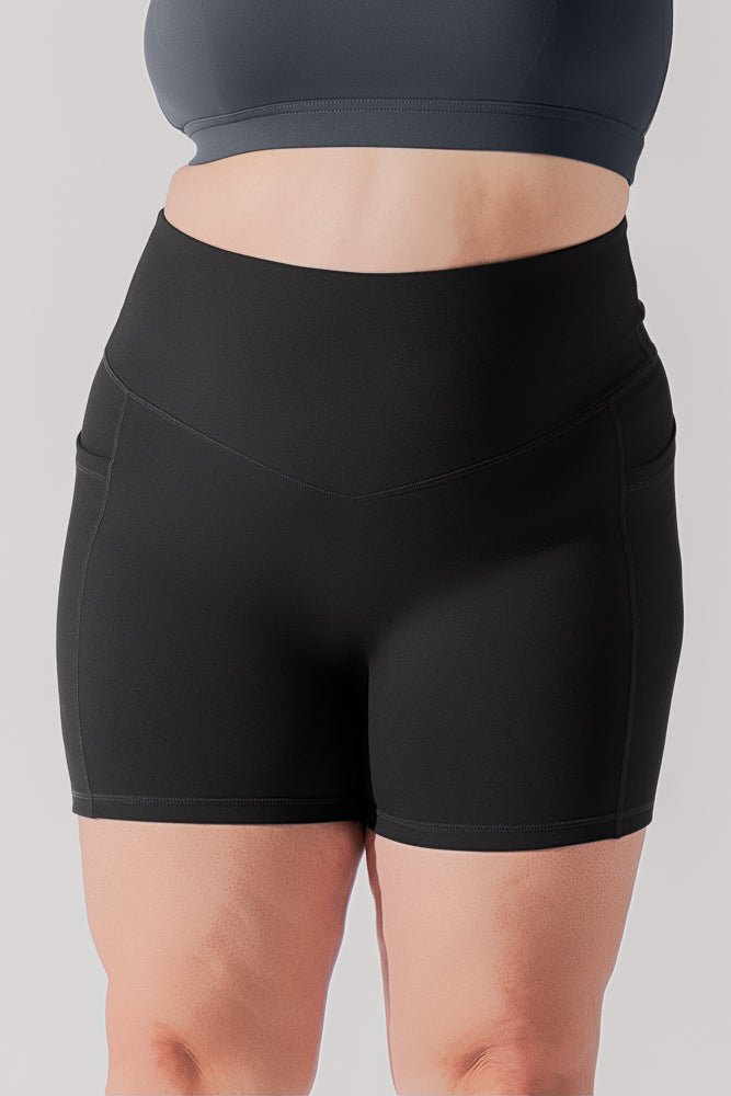POPFLEX® Supersculpt™ Midi Short with Pockets - Black