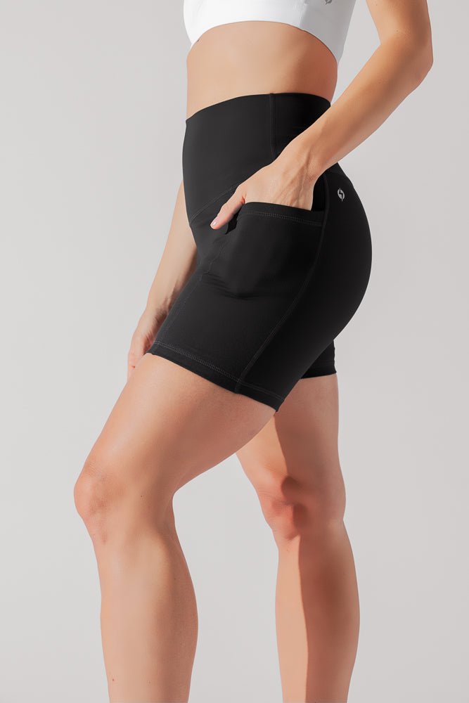 POPFLEX® Supersculpt™ Midi Short with Pockets - Black