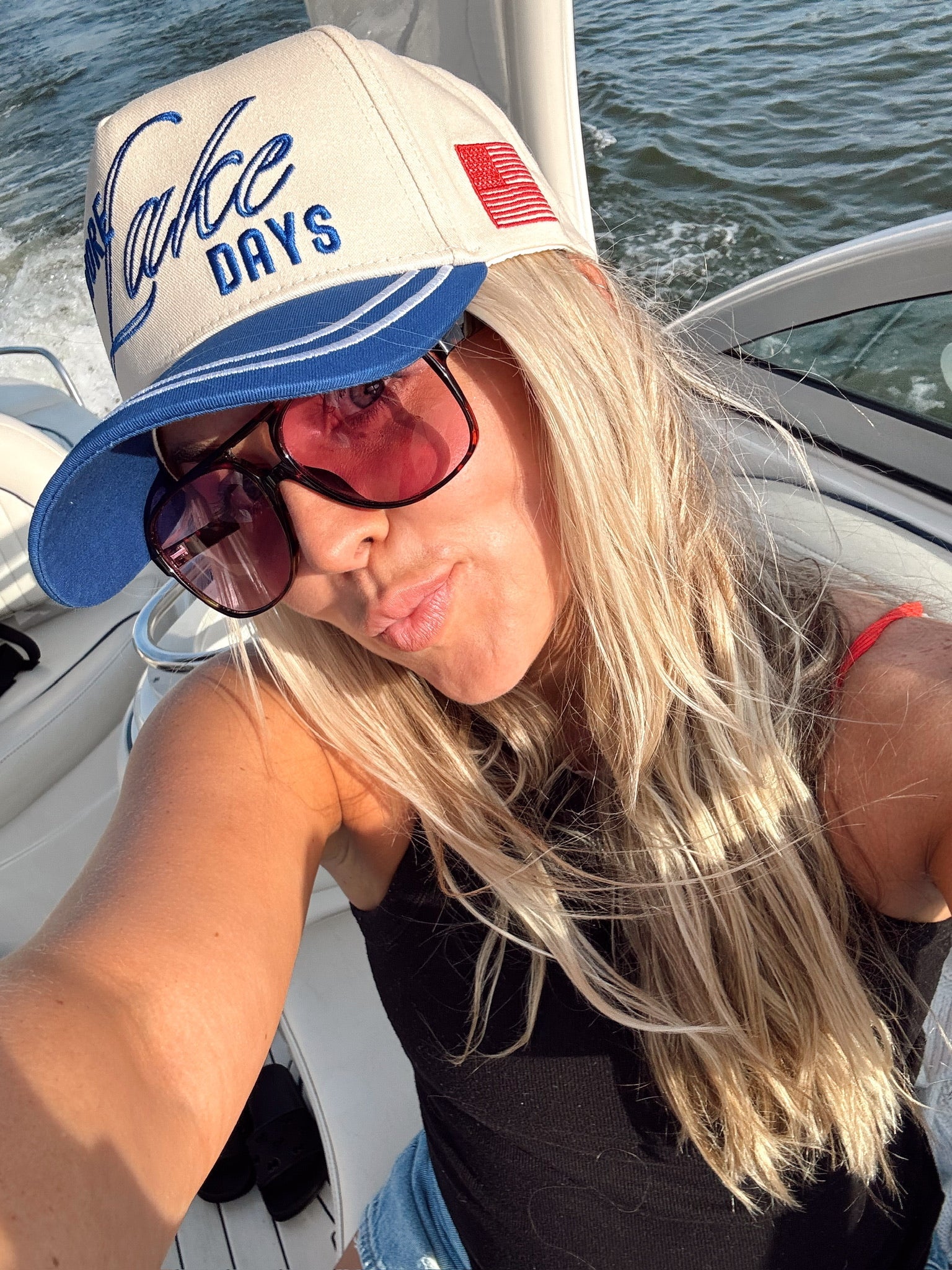 KenzKustomz More Lake Days - Royal Blue Vintage Trucker Hat
