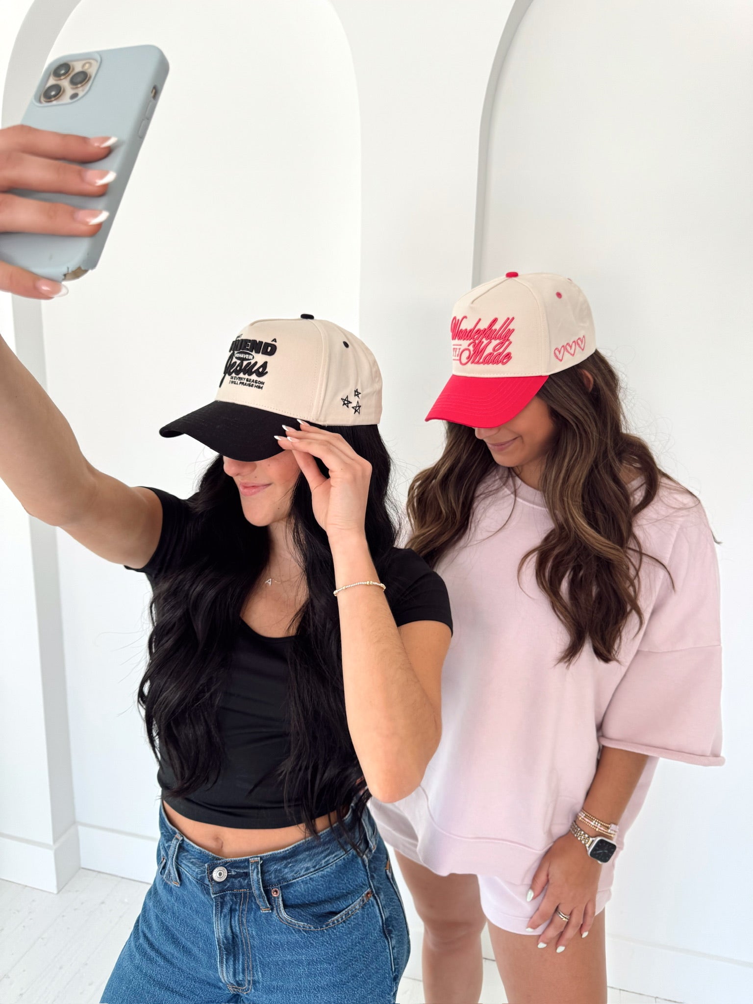 KenzKustomz Friend in Jesus - Black Vintage Trucker Hat