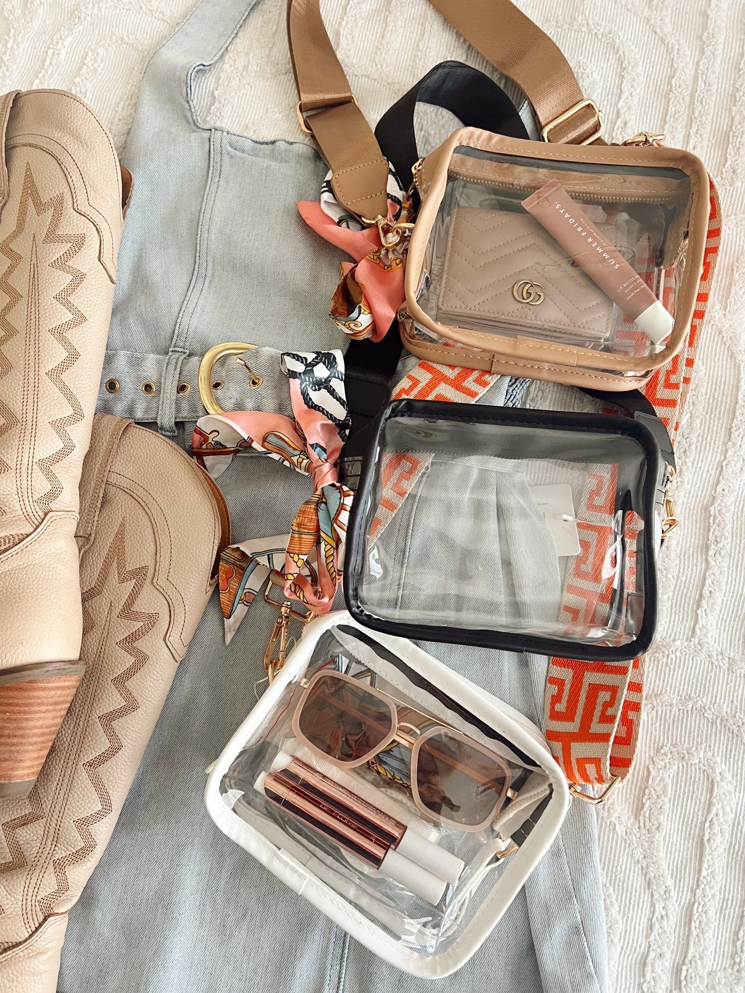 KenzKustomz Clear Gameday + Concert Purse - READY TO SHIP