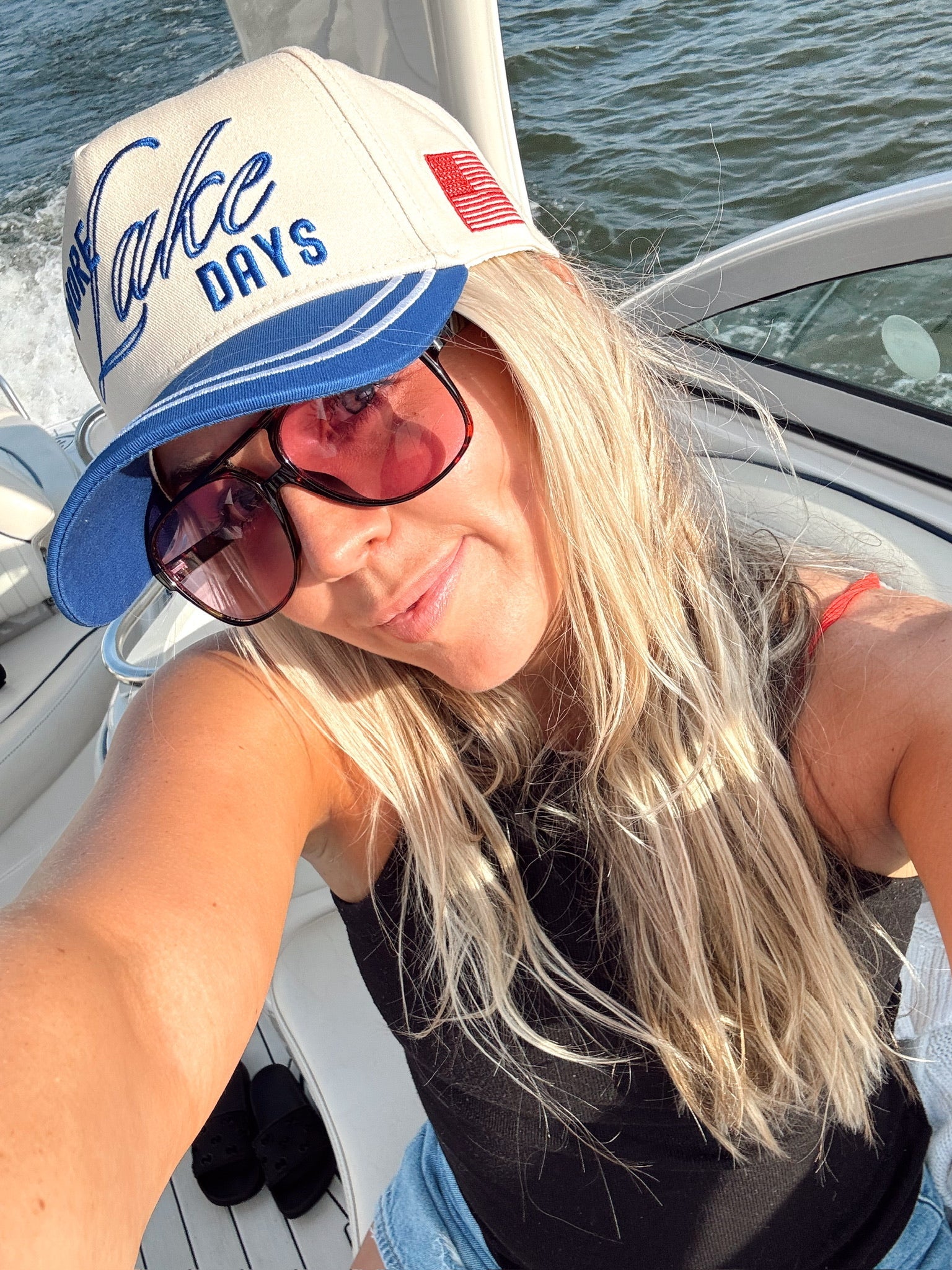 KenzKustomz More Lake Days - Royal Blue Vintage Trucker Hat