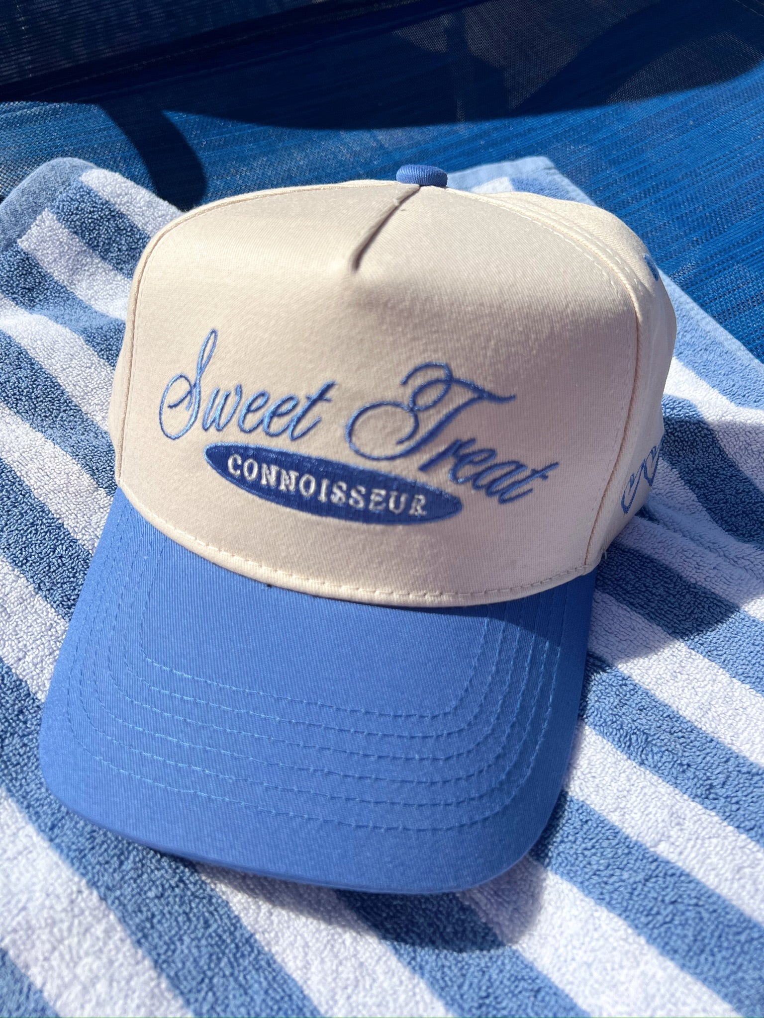 KenzKustomz Sweet Treat Connoisseur - Periwinkle Vintage Trucker Hat