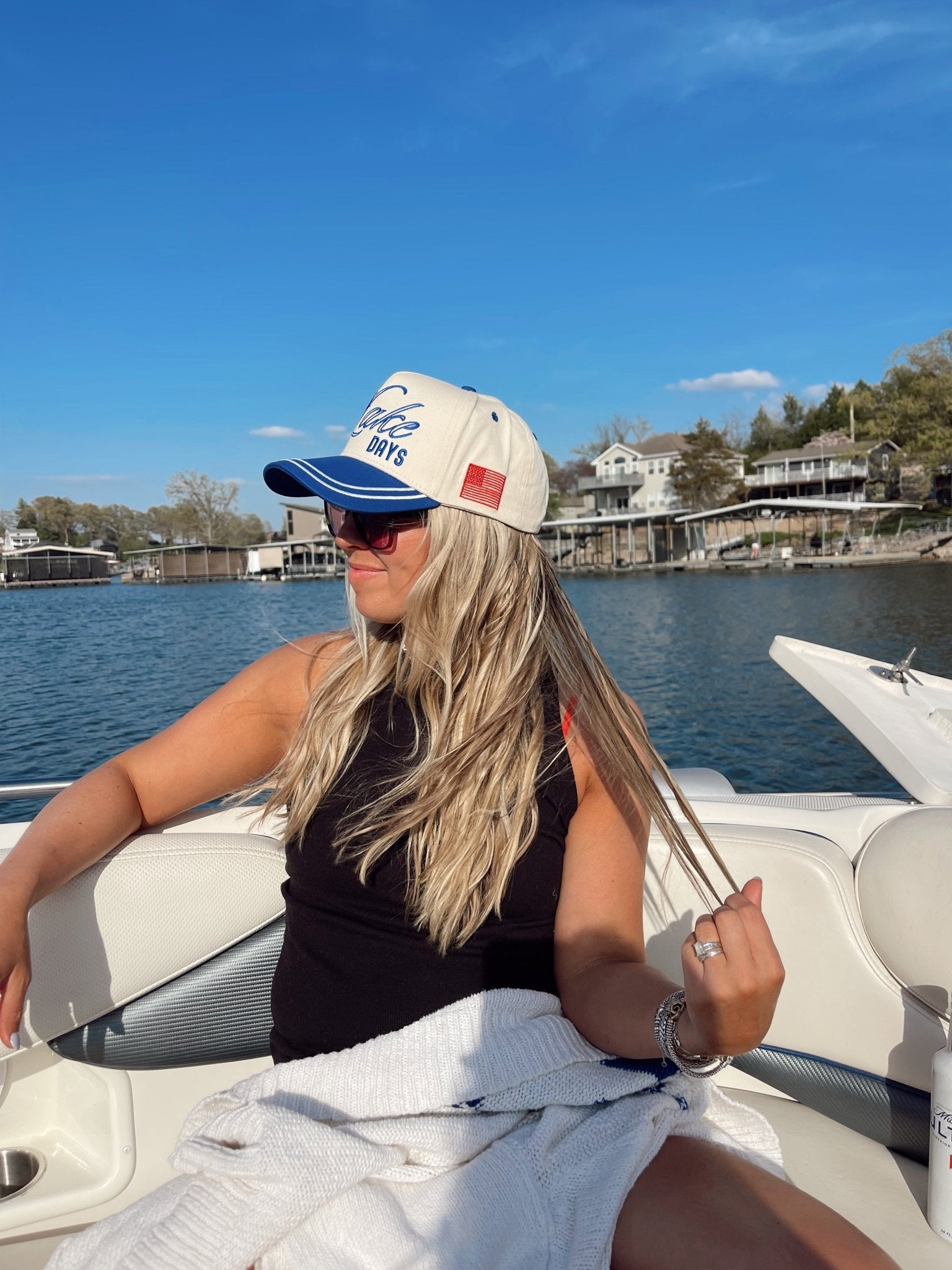 KenzKustomz More Lake Days - Royal Blue Vintage Trucker Hat