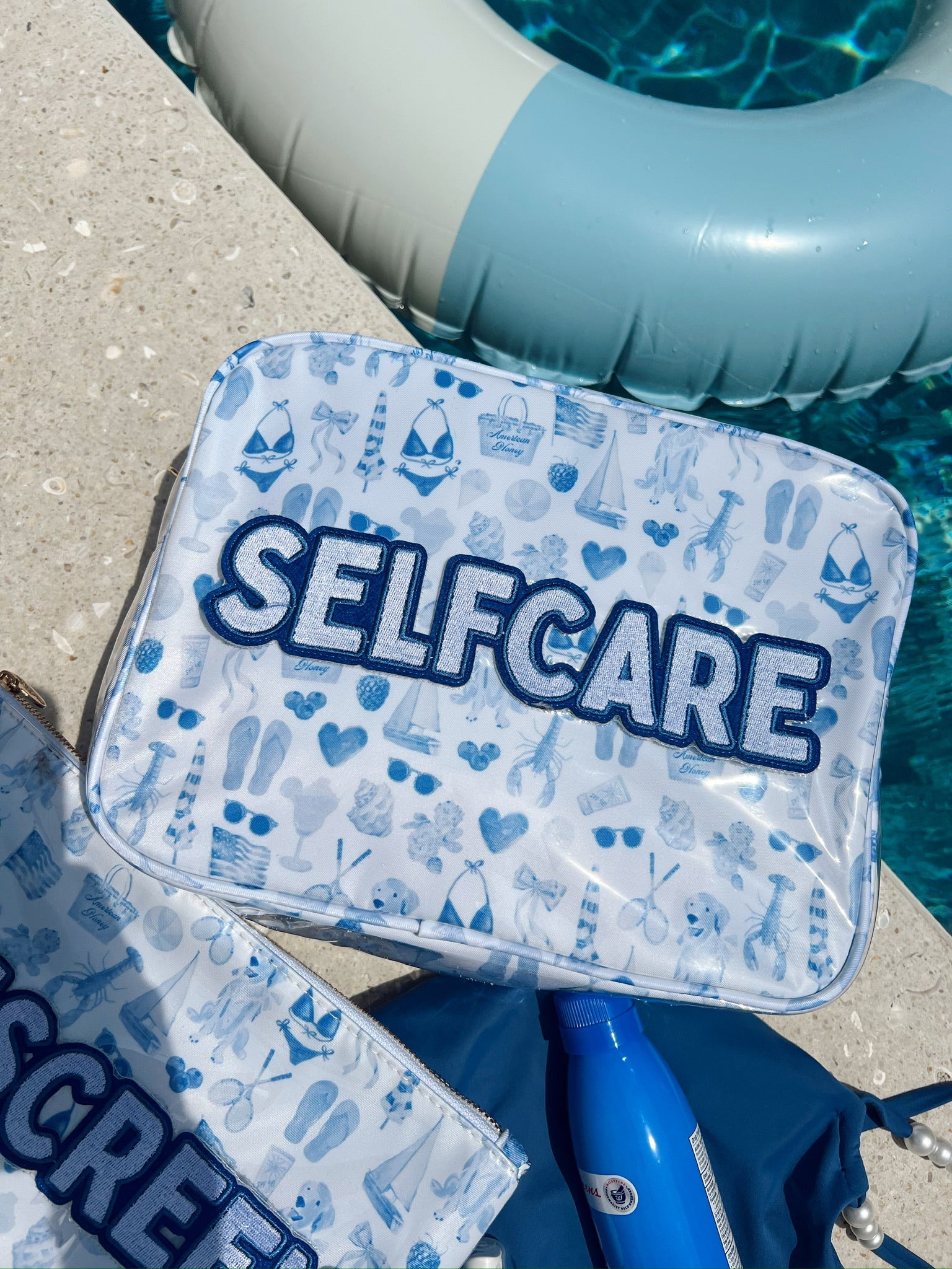 KenzKustomz Self Care - Blue Americana Clear Coat XL Bag