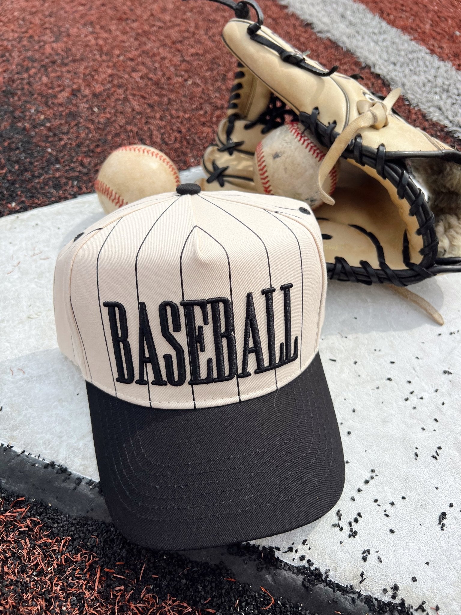 KenzKustomz Baseball - Black Stripe Vintage Trucker Hat